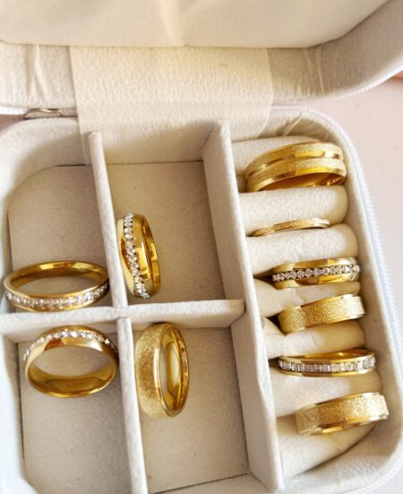 GOLD00013 Anillos ACERO DORADO