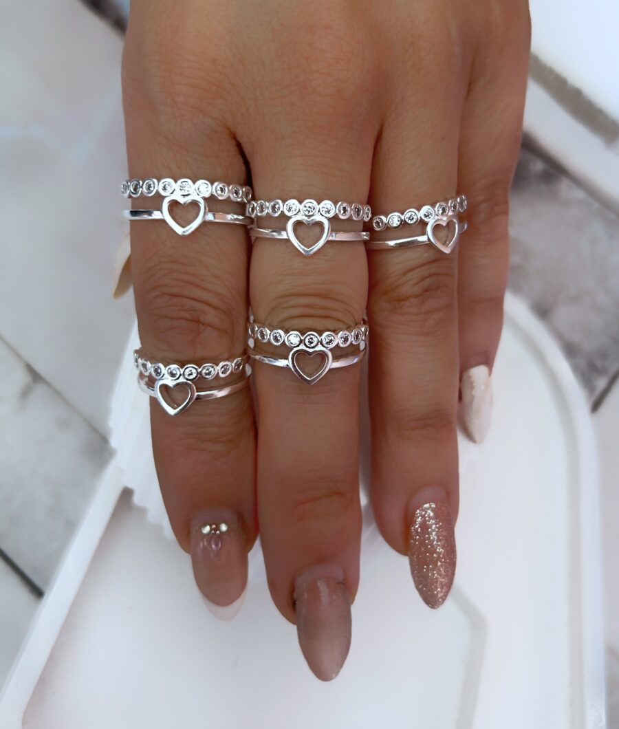 ANIP000153 ANILLO DOBLE CORAZON PLATA 900