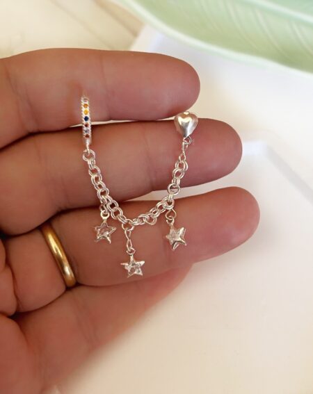 ABPL000631 ARO SOLITARIO COLGANTE ESTRELLAS CUBIC