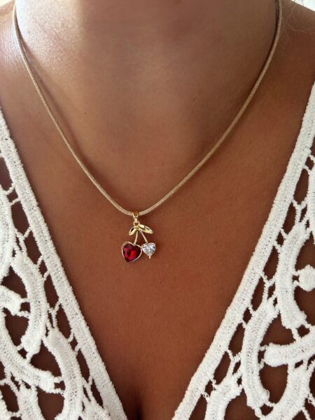 CONJPL000368 COLLAR CEREZA LOVE