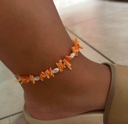 TOBI00026 TOBILLERA CORAL NARANJA PL900