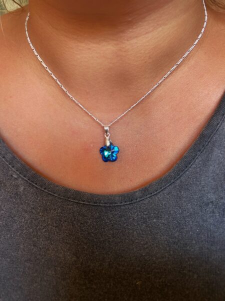 CONJPL000401 COLLAR FLOR SIMIL SW AZUL