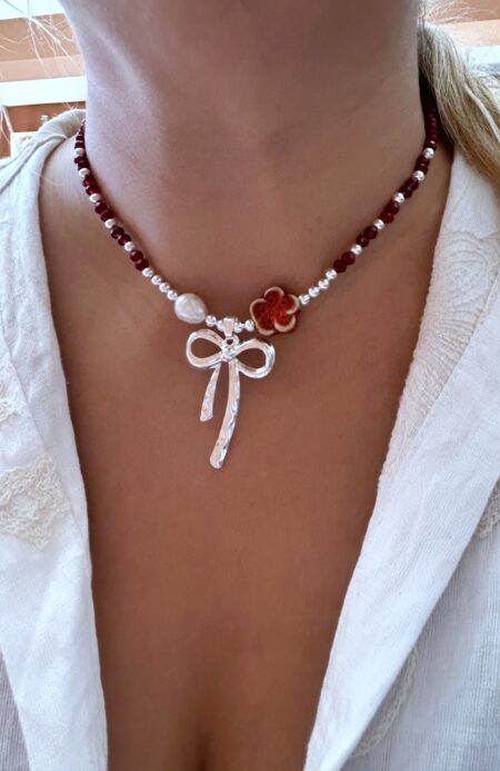 CONJPL000498 COLLAR MOÑO REDVELVET
