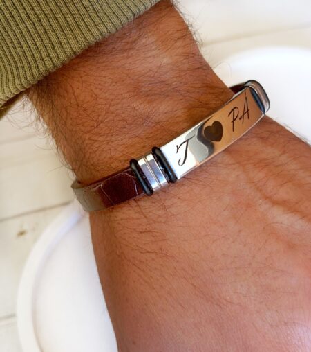 PUQ0007 PULSE ACERO HOMBRE CUERO MARRON