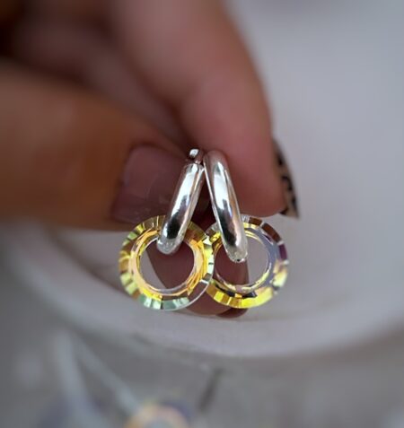 ABPL000811 ARGOLLAS HUGGIES CON SIMIL SWAROVSKI TORNASOL