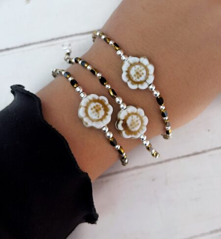 PUPL000571 PULSE MARGARITA CERAMICA NEGRO Y CREMA