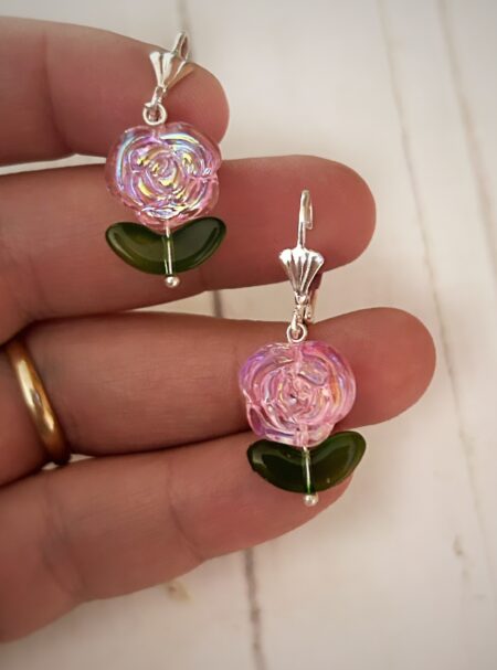 ABPL000531 AROS BRISURA VIDRIO CHECO ROSA TORNASOL