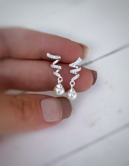 ABPL000551 AROS TIRABUZON PERLA CON MICROCIRCONIA