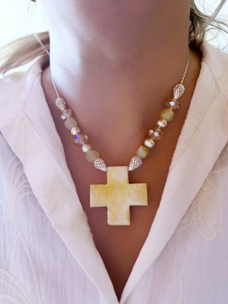 CONJPL000582 COLLAR ESTILO DENARIO ONIX ARAGONITA