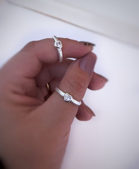 ANIP000505 ANILLO SOGA CORAZON CUBIC