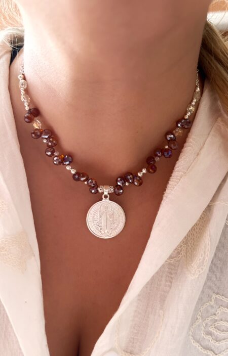 CONJPL000595 COLLAR SAN BENITO CARAMELO