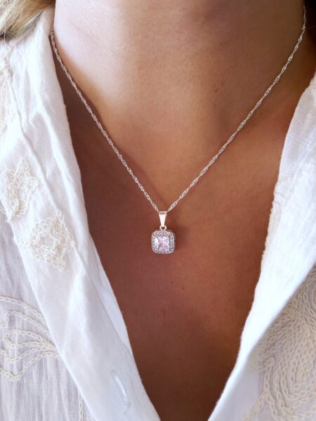 CONJPL000597 COLLAR CUBO CIRCONIA