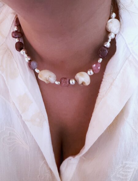 COLLAR TENDENCIA BOLAS DE PIEDRAS CONJPL000634