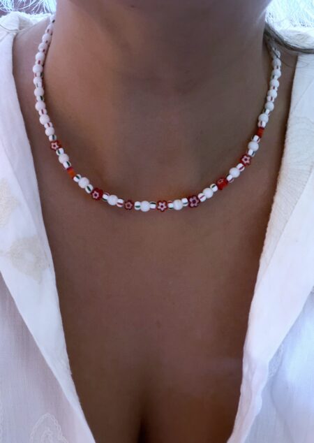 COLLAR FLORES MURANO ROJAS CONJPL000643
