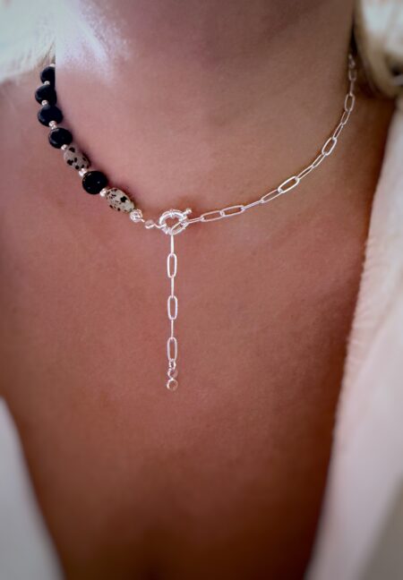 COLLAR CADENA JASPE DALMATA CONJPL000644