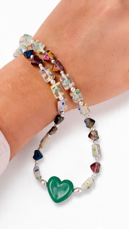 COLLAR MURANO TURQUESA Y VIDRIO CHECO CONJPL000686