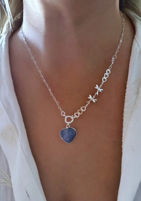COLLAR CON CIERRE MARINERO CUARZO AZUL CONJPL000665