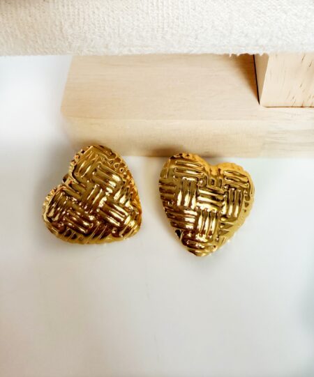 AROS ACERO DORADO TRAMADO CUADRADOS GOLFI000145