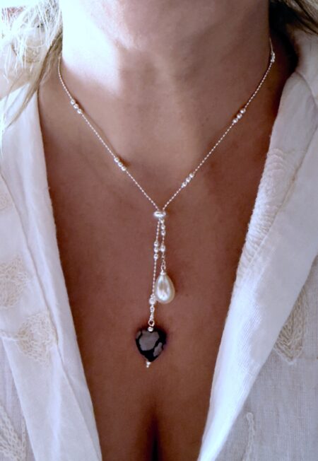 CORBATERO PERLA Y OBSIDIANA NEVADA CONJPL000679