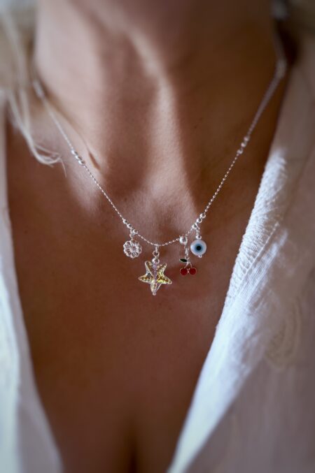 COLLAR MIX AMULETOS VIDRIOS CHECOS CONJPL000680