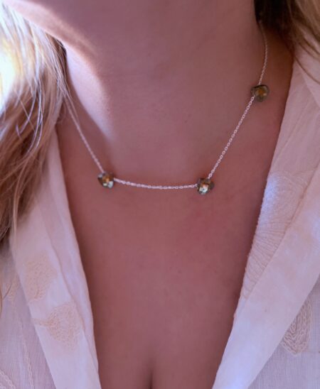 GARGANTILLA CRISTAL CHECO VERDE TORNASOL CONJPL000684